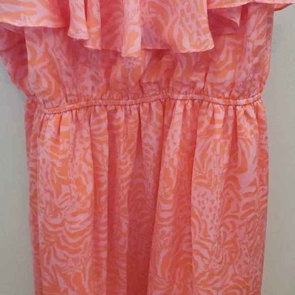 Lilly Pulitzer Pink & Coral Animal Print Dress Size XL - Picture 9 of 12